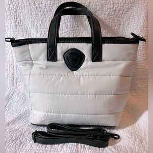 Pajar White and Black Quilted Handbag